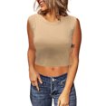 thumbnail image 1 of Pompotops Women's Sleeveless Solid Crop Basic Tank Yoga Sport Tops Gift For Women, 1 of 5