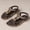 Coffee, variant on Women's Bohemian Closed Toe Sandals Elastic Back Strap Comfortable Summer Casual Footwear Black 35