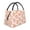 Peach With Leaves, variant on Vsdgher Peach With Leaves Print Insulated Reusable Bags with Sturdy Zipper and Handles, Foldable Totes for Hot or Cold Food Bring or Delivery