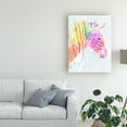 thumbnail image 3 of Trademark Fine Art 'Fluorescent Zebra II' Canvas Art by Victoria Borges, 3 of 4