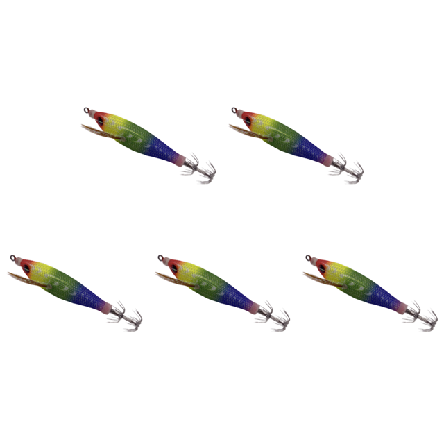 Señuelo Pesca Luminoso Anzuelos Calamar Anzuelo Artificial Cebos Jigging () Verde Y Azul