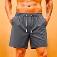 thumbnail image 4 of EOYWHK Athletic Shorts for Men Elastic Waist Mens Active Shorts Soft Lightweight Breathable Casual Activewear for Men Daily Wear Outdoor Dark Gray, Size L, 4 of 6