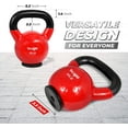 thumbnail image 4 of Yes4All 30lb Vinyl Coated / PVC Kettlebell with Rubber Base, Red, Single, 4 of 8