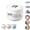 White, variant on 3-in-1 Retainer Case with Mirror & Cleaning Brush, Portable Aligner Storage Box with Drain Tray, All-in-One Retainer Cleaner Case for Aligners, Mouth Guards, Dentures, Travel Daily Care