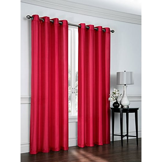 2 Piece Faux Silk Grommet Curtain Panels 54 By 84 Inch 2 Piece Faux Silk Grommet Curtain Panels 54 By 84 Inch