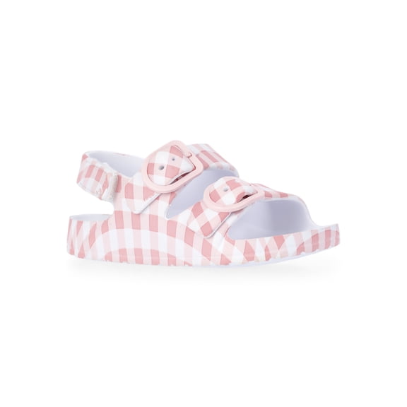 Wonder Nation Toddler Girls EVA Two Buckle Print Sandals