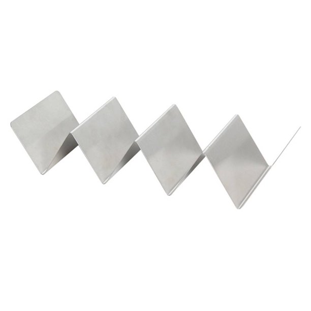 Soporte para tacos de acero inoxidable con forma de onda para galletas, estante para comida mexicana, soporte para galletas para panqueques Vogacara JJ15400-03