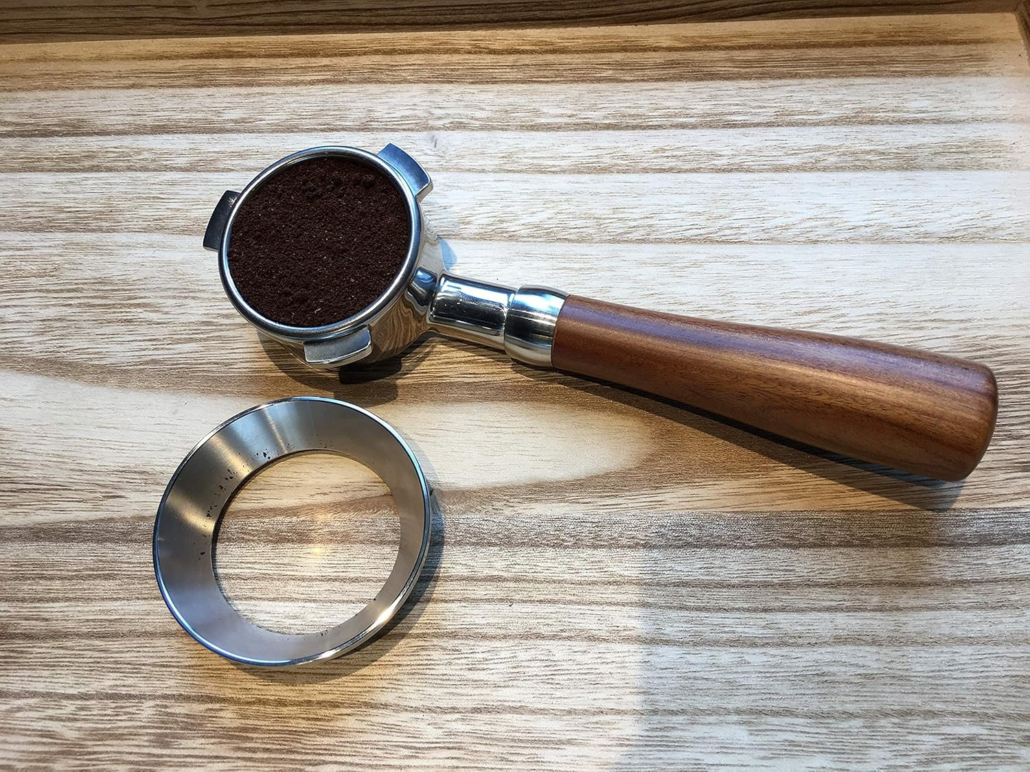 ABCISI 54mm Espresso Dosing Funnel, Stainless Steel Coffee Dosing Ring, 54mm Compatible with Delonghi Portafilter Funnel, Replacement Precision Dosing Tool for Espresso Machines