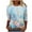 Multicolor Tops for Women_v, variant on CYMMPU Shirts Floral Printed 3/4 Length Sleeve Business Work Blouses Dressy Tunic Tops Casual Basic Tees Crewneck Summer Fall 2025 Clothes for Women Multicolor XXL