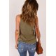 thumbnail image 1 of ABPHQTO Camiseta sin mangas verde con tiras y cuello ahuecado para mujer, 1 of 5