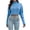 Blue, variant on Lilgiuy Women's Casual Solid Color Long Sleeve Turtleneck Ruched Pullover Blouse Tops,White,8 2022 Fall Winter