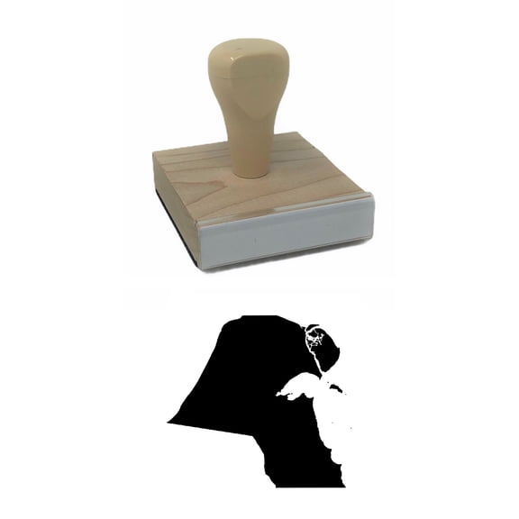 Kuwait Country Rubber Stamp, 2 X 2" Wood Stamp