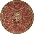 thumbnail image 1 of Ahgly Company Indoor Round Medallion Brown Traditional Area Rugs, 3' Round, 1 of 4