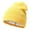 Yellow, variant on Unisex Satin Lined Beanies Skiing Beanie Hats Ideal Christmas Gift (Orange One Size)