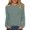 C-Green207, variant on DHFJKG Womens Sweatshirt Waffle Long Sleeve Crewneck Loose Fit Solid Color Tunic Top Pullover Everyday Wear Comfort Tops