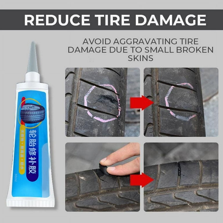 Tire Repair Glue Tool For Motorcycle Car Tire Damage Repair Strong Rubber  30 ml