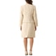 thumbnail image 3 of INSPIRAR Conjunto de traje para mujeres, atuendos de 2 piezas, chaqueta de blazer sin cuello de peplum de tweed y conjuntos de falda XL Beige, 3 of 6