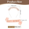 thumbnail image 2 of Uxcell Birthday Crown and Sash, Glitter Birthday Sash for Women Rhinestone Tiara for Party Favor Decorations Gifts, Pink-Rose Gold, 2 of 6