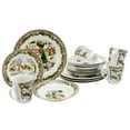 thumbnail image 4 of Gibson Christmas Toile 16 Piece Ceramic Dinnerware Set, 4 of 8