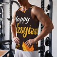 thumbnail image 5 of Gukieu Happy Thanksgiving 1 Print Men's Quick Dry Fitness Vest, Round Neck Sleeveless Fitness Bodybuilding Top-X-Large, 5 of 7