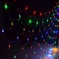 thumbnail image 5 of Guirnalda de luces LED para decoración navideña al aire libre, red de luces navideñas, decoración para fiestas de Navidad, jardín, bodas, festivales, cortina de luces, 5 of 5