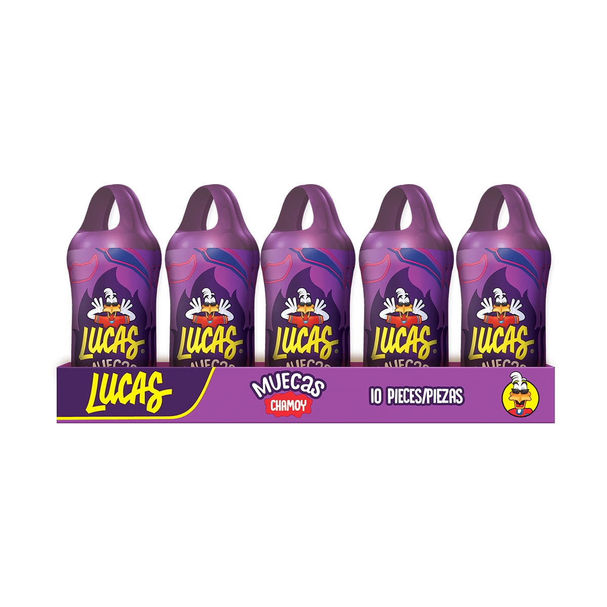 (2 pack) Lucas Muecas Chamoy Flavored Lollipop, 0.88 oz, 10 Package