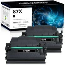 87A CF287A 87X CF287X | 2-Pack Compatible Toner Cartridge for HP CF287X 87X for HP LaserJet Enterprise M506n M506dn M506x M501n M501dn MFP M527dn M527f (Black)