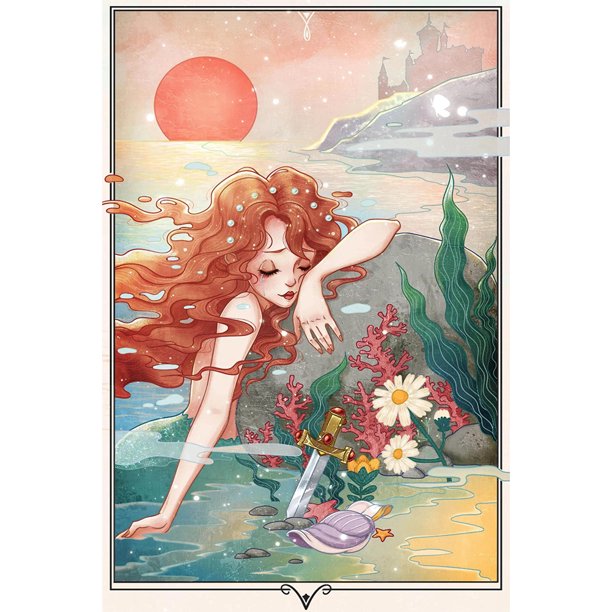 Cuadros Decorativos Bordado completo Hilo de algodón ecológico Kit de punto de cruz de sirena impresa de 11 quilates (2) Likrtyny embutido en tela