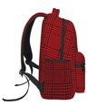 thumbnail image 3 of Fotbe Red Black Houndstooth Pattern Casual Backpack for School, Travel, and Outdoor Activities - Durable, Lightweight, and Comfortable, 3 of 5