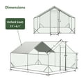 thumbnail image 2 of Dog Pens Large Metal Chicken Coop, Walk-in Chicken Run,Galvanized Wire Poultry Chicken Hen Pen Cage, Rabbits Duck Cages with Waterproof and Anti-Ultraviolet Cover for Outside(10' L x 13 W x 6.56' H),, 2 of 8