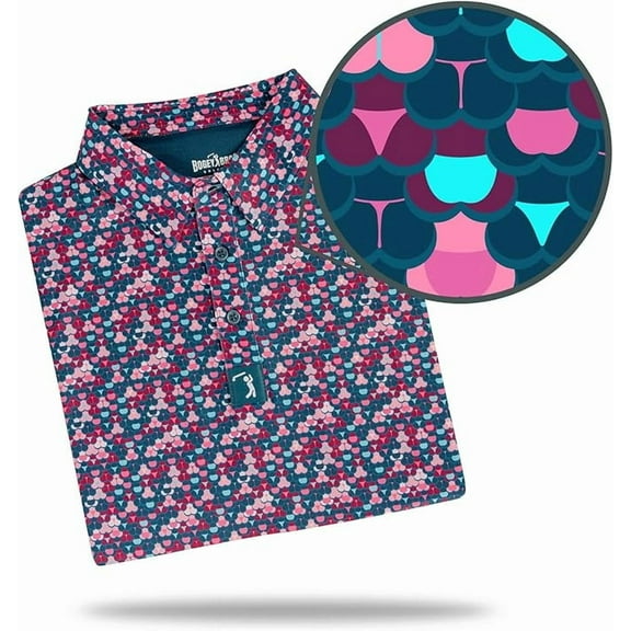 Bogey Bros Men's 4 Way Stretch Short Sleeve Golf Polo Shirt