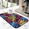 thumbnail image 2 of Tropical Vibe Diatom Mud Kitchen Mat, Palm Leaf Absorbent Coffee Bar Pad, Under Coffee Maker Mat, Quick Dry and Reusable Summer Mat, 2 of 7
