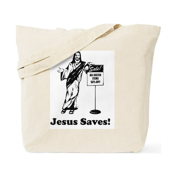 CafePress - Jesus Saves! Tote Bag - Unisex Canvas Tote Bag, Beige, 1-Piece