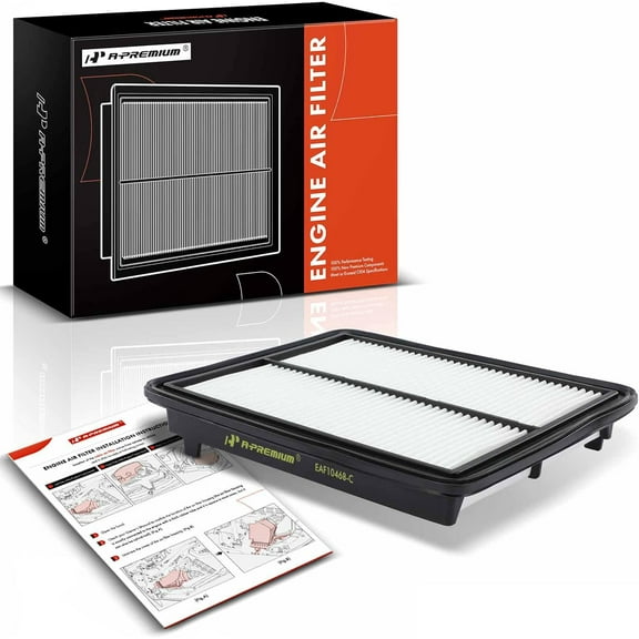 A-Premium Engine Air Filter Compatible with Acura TL, TSX & Honda Accord, Accord Crosstour, Crosstour, 2009-2015, V6 3.5L, Rigid Panel, Replace# 17220R70A00