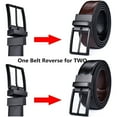 thumbnail image 3 of Beltox Fine Men's Dress Belt Leather Reversible 1.34" Wide Rotated Buckle Gift Box, 3 of 5