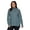 Blue-Green, variant on Active Women's Plus Size Quilted Cowl Neck Pullover Tunic