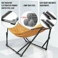 thumbnail image 4 of Tranquillo Universal Collapsible Hammock Stand Electro Static Coated Steel, Adjustable Hammock Stand with 2 Layered Polyester Net and Carry Bag, Foldable Hammock Stand for 2 Persons, 550 lbs, Yellow, 4 of 5