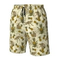thumbnail image 6 of Uemuo Monkeys and Pinealpples Pattern Men's Swim Trunks Hawaiian Beach Bathing Suit Swimsuits Beach Quick-Dry Shorts with Pockets-X-Large, 6 of 9