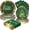 Xmas 72pcs green gold, variant on 72PCS Christmas Plates and Napkins for Party Decorations, Set of 24 Merry Christmas Disposable Tableware Supplies, Cute Cats Themed Christma Paper Plates for Xmas Party