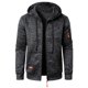 thumbnail image 3 of Ceisia Men's Slim Hooded Full-Zip Color-Accent Heathered Polyester Hooded Jacket Gift, 3 of 6