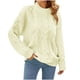 thumbnail image 2 of Puntoco Suéter Mujer Moda Retro Cómodo Suéter con Giros De Masa Suéter Suelto De Cuello Medio Alto para Mujer Top Liquidación De Navidad Puntoco Puntoco-1293, 2 of 7