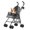 Grey, variant on Pet Stroller Oxford Cloth Foldable Dog Strollers for Small Dogs and Cats Suitable for All Road Surfaces Wide-View Panoramic Window 4 Wheels with Brakes Portable Design, Easy to Store (Pink)