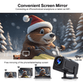 thumbnail image 3 of Gold Mini Projector with Wifi & Bluetooth,Built-In Apps,270° Adjustable Stand,Auto Keystone,20000LM, 3 of 8