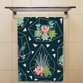 thumbnail image 4 of SKYSONIC Fingertip Hand Towels Set of 2 Pcs Succulents and Cactuses Absorbent Face Bath Towels for Bathroom Kitchen 30"x15", 4 of 6