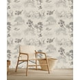 thumbnail image 3 of Beige Toile de Jouy Peel and Stick Wallpaper 10'L x 24''W, 3 of 4