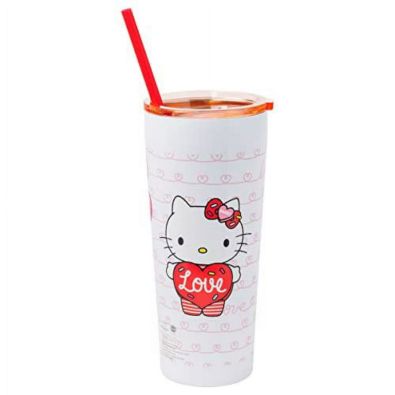 Sparkle Cat Cup with Straw - Silver | Happy Little Kitty