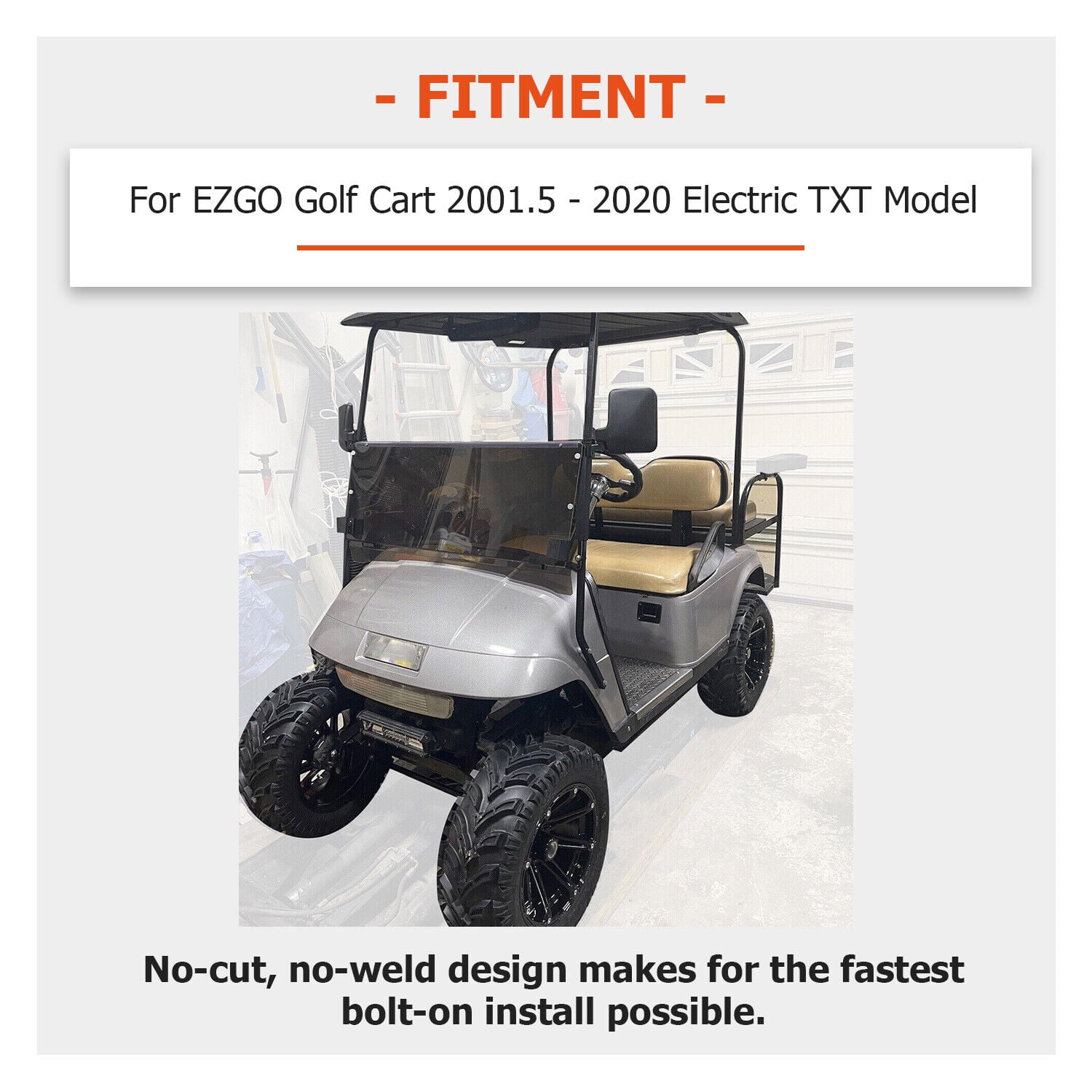 Kojem 6" Drop Axle Lift Kits Compatible with 2001.5-2020 EZGO Golf Cart Electric TXT Model