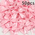 thumbnail image 3 of Dsseng 50pcs  Pink And White Ribbon Bows 3.3”  Glamorous Decorations For Weddings  Festivals And DIY Crafts  Presents Packaing  Gift Basket Decor  Birthday Wrap  Holiday Decor  Office Dec, 3 of 7