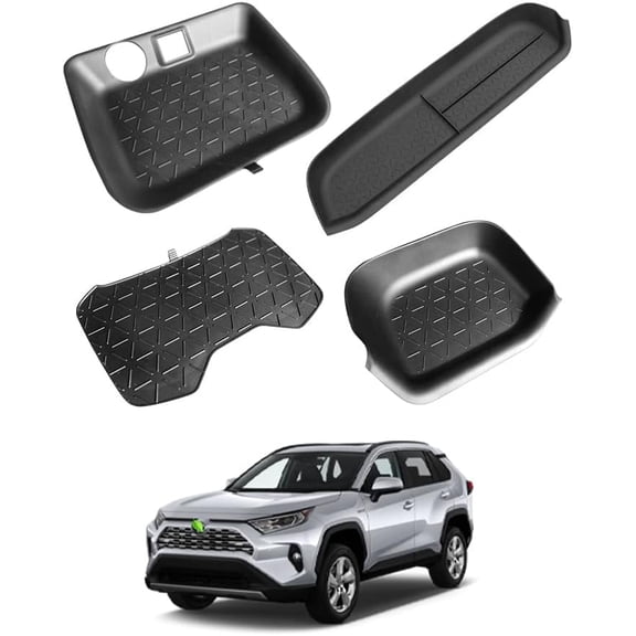 Canvcle Center Console Organizer for 2019-2025 Toyota RAV4 Accessories Secondary Glove Box Insert Tray Non-Slip Set of 4