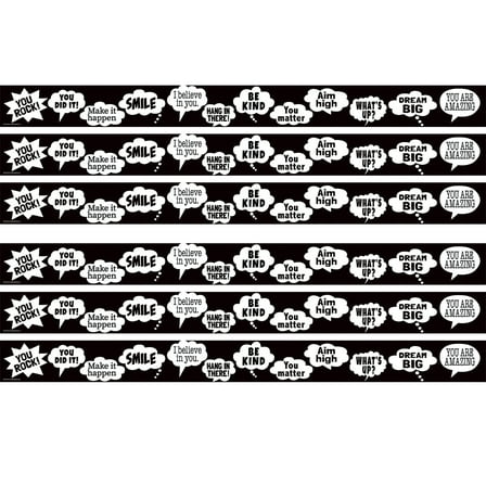 Teacher Created Resources Speech Bubbles Straight Border Trim, 35 Feet Per Pack, 6 Packs